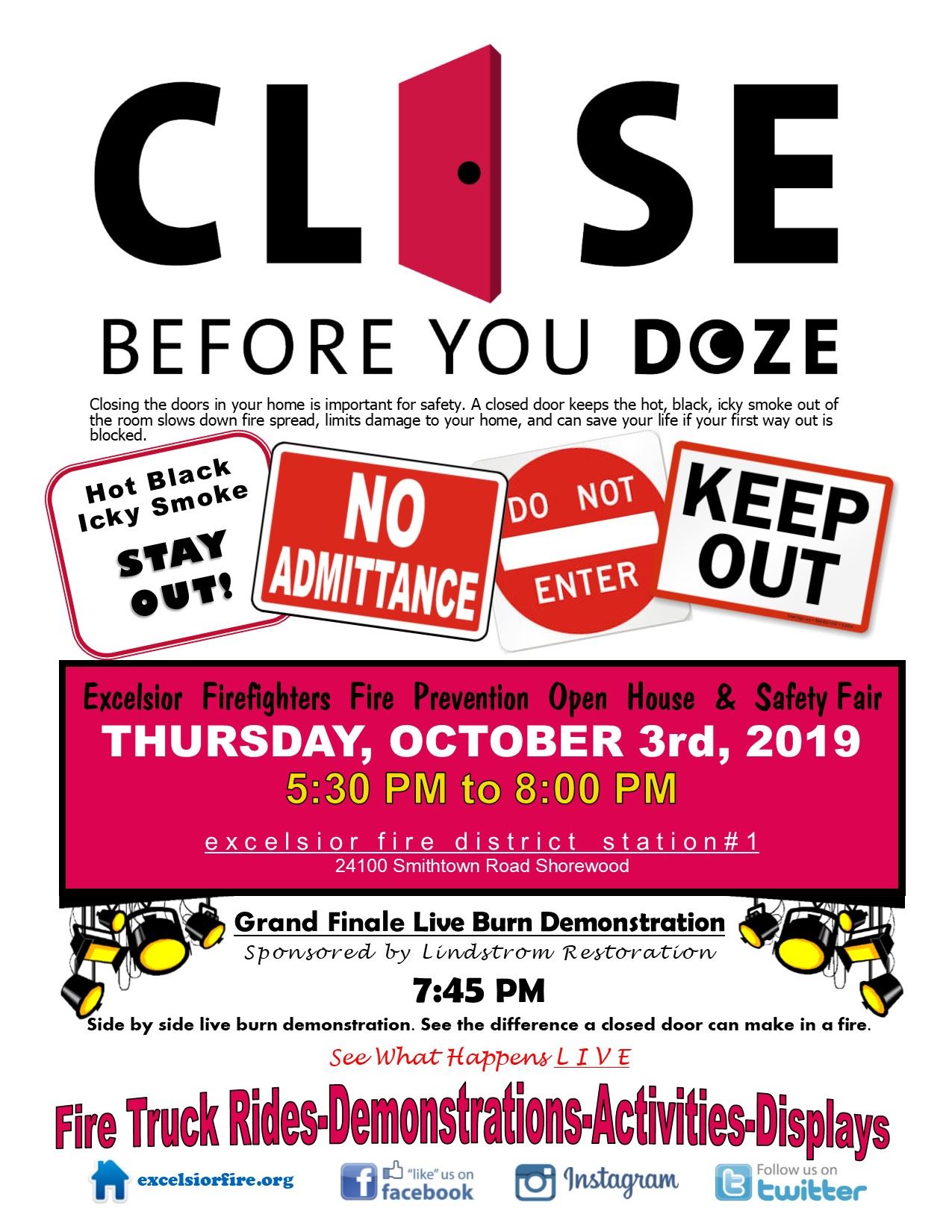 2019 Excelsior Fire District Fire Prevention Open House and Safety Fair Event